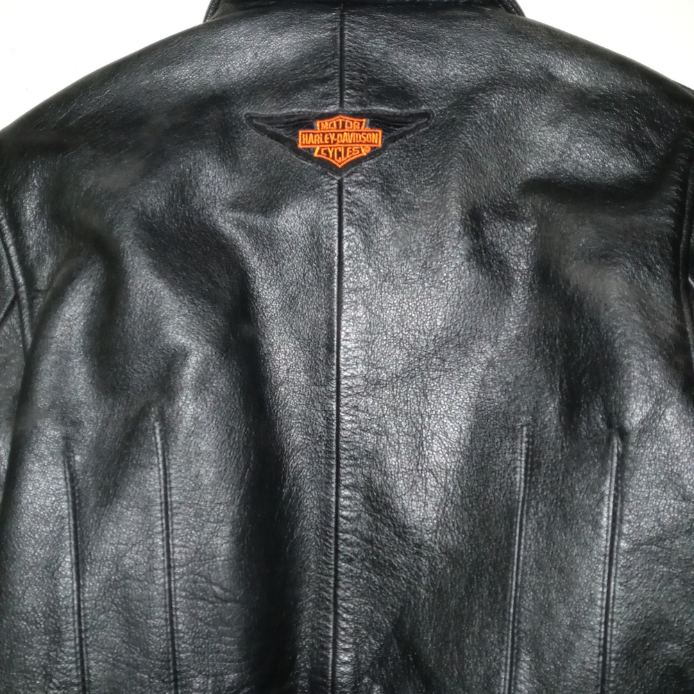 Harley-Davidson Black Leather Bomber Jacket